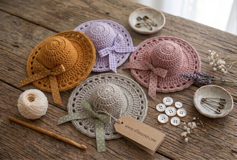Bomboniere Fai da Te: Come Creare Dolcissimi Mini Cappellini all’Uncinetto