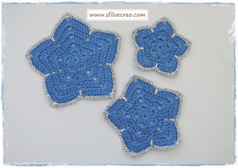 stelle decorative a uncinetto