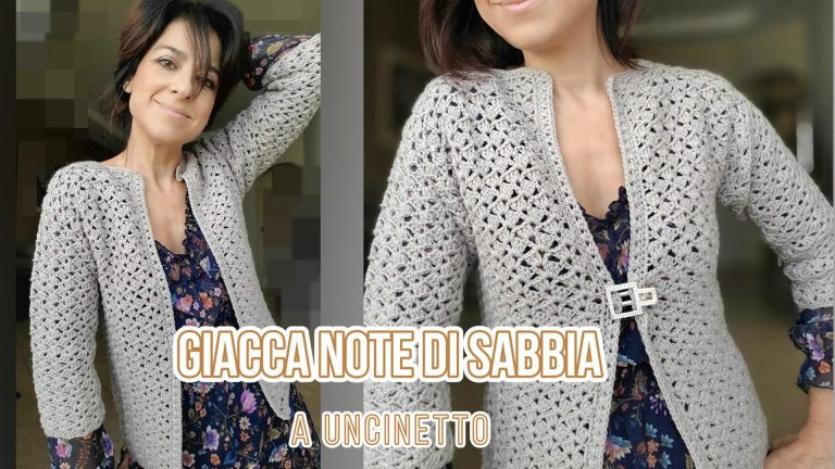 GIACCA NOTE DI SABBIA A UNCINETTO