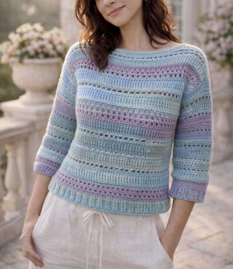 Maglia Acquerello a uncinetto