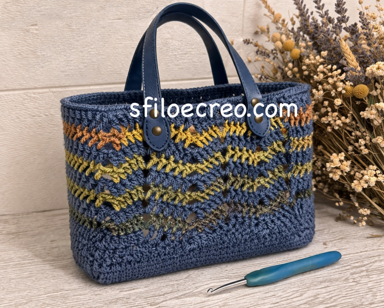 Chevron Bag a uncinetto
