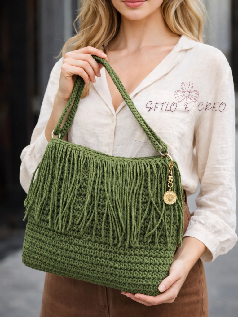 La Borsa a Uncinetto con Frange